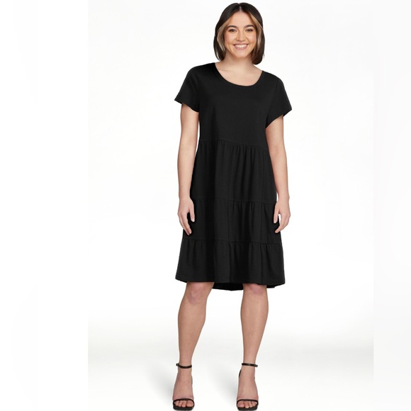 Time and Tru Women's Tiered Knit Dress - Picture 7 of 7